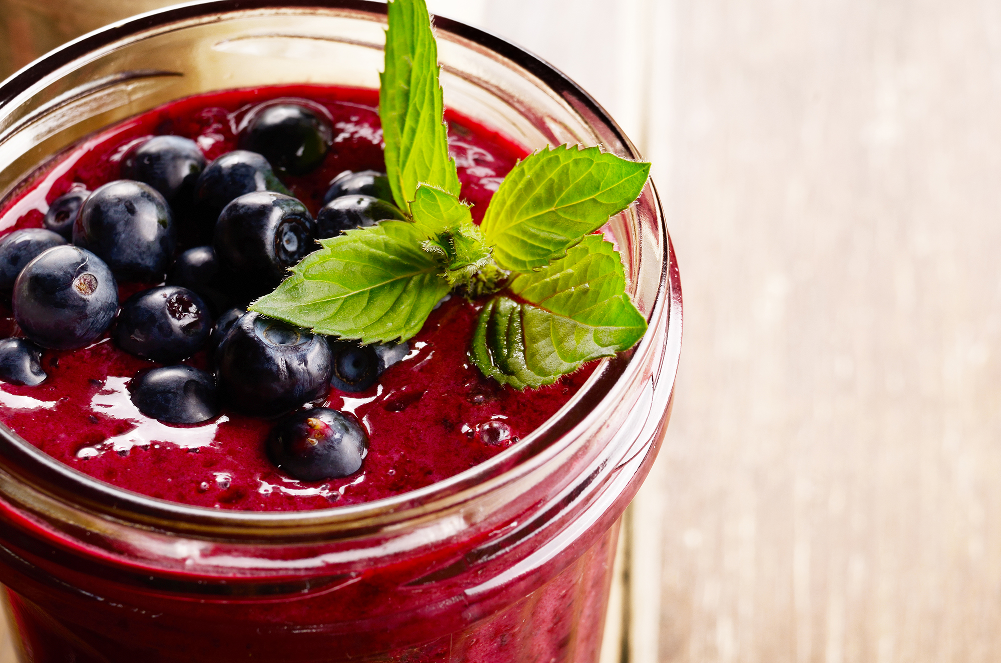 Blueberry healthy smoothie